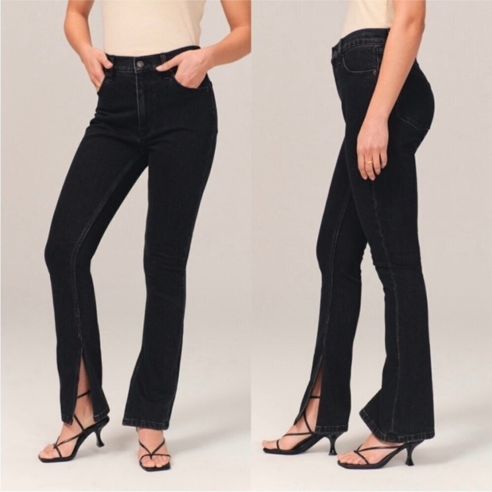NWT Abercrombie & Fitch The Skinny High Rise Jeans Slit Hem Plus Size 22